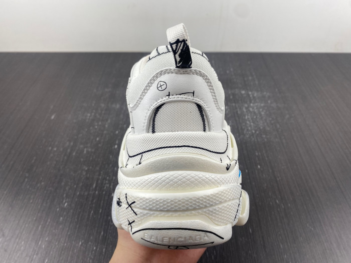 balen triple s white 536737 w3srb 9014