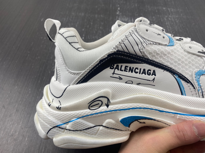 balen triple s white 536737 w3srb 9014