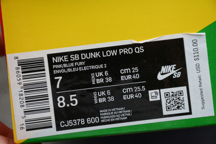 nike sb dunk low grateful dead x pink bear cj5378-600