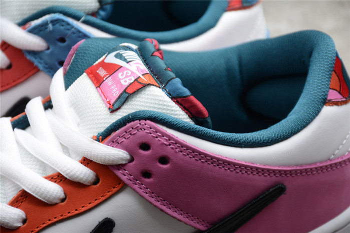 q32 parra x nk sb dunk low”multi-color 2021″ dh7695-100
