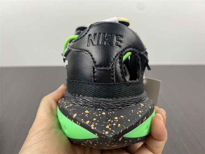 of x nike blazer low black/black-green dh7863-001
