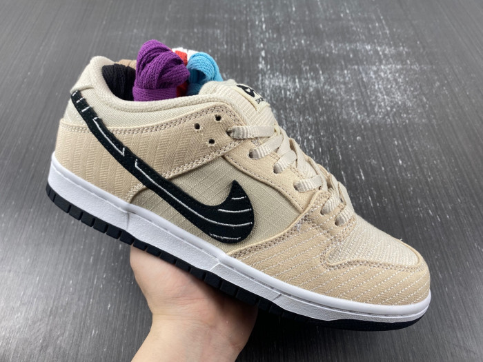 nike sb dunk low albino & preto fd2627-200