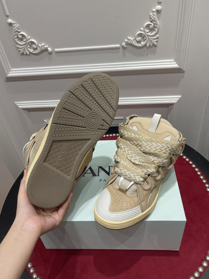 lanv1n leather curb sneakers