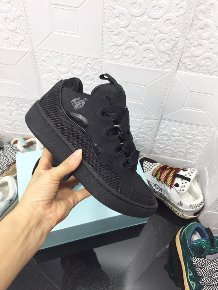 lanv1n leather curb sneakers