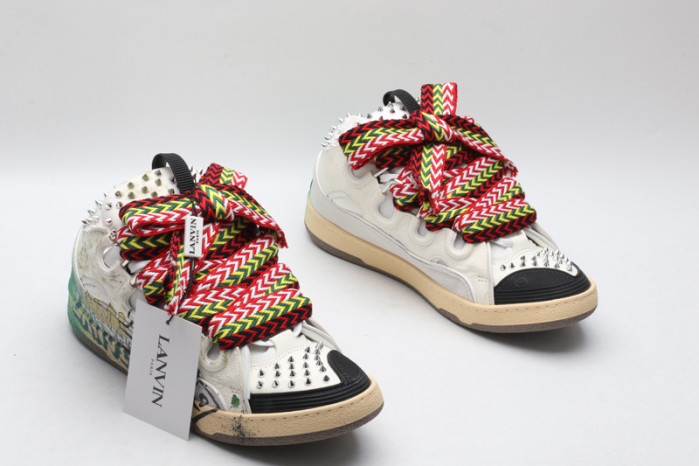 lanv1n leather curb sneakers