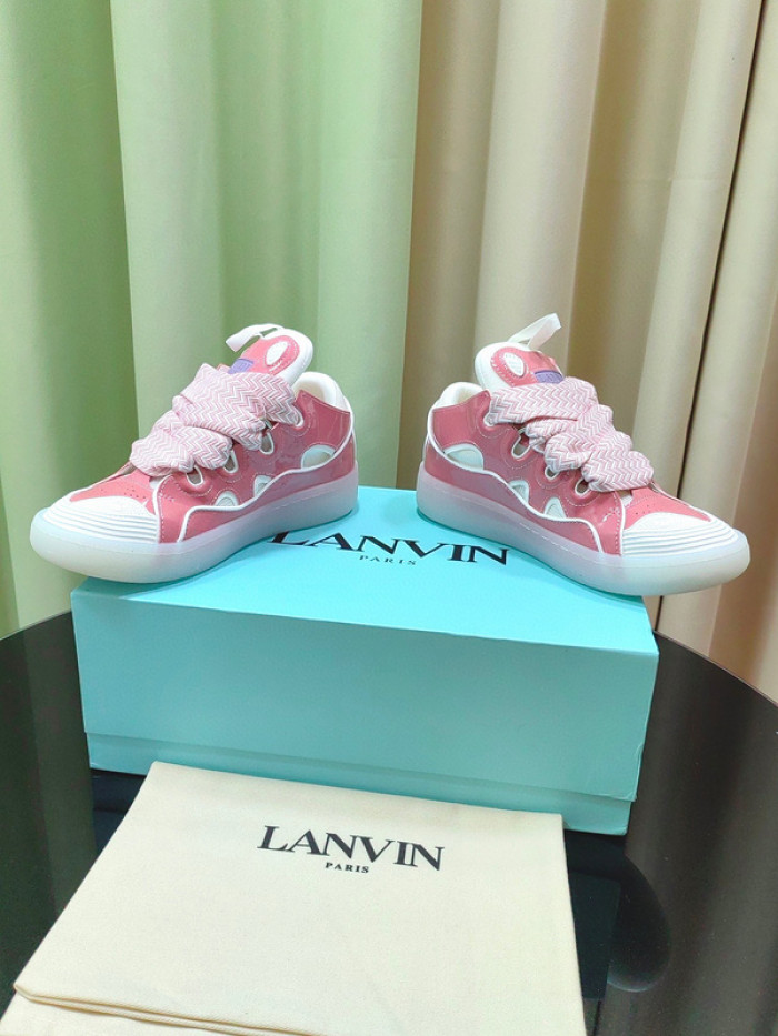 lanv1n leather curb sneakers