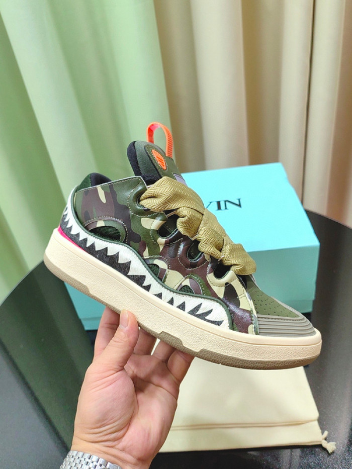 lanv1n leather curb sneakers