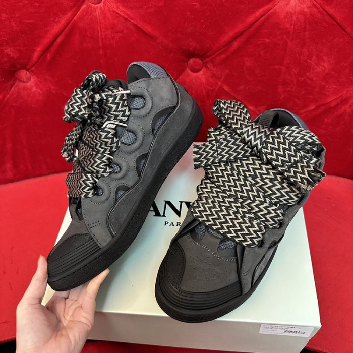 lanv1n leather curb sneakers